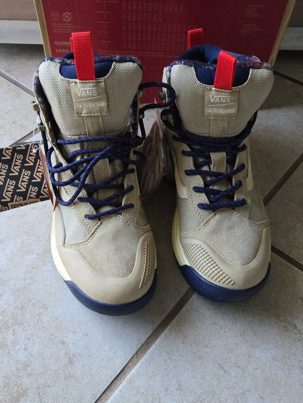 Vans Ultrarange Exo Women Size 8.5 Taos Taupe Brown High Top 042026 - Picture 2 of 9